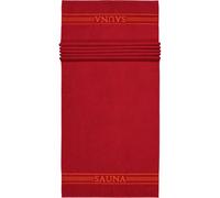 Frottana Serviette de Sauna avec Bordure, 100% Coton, Rubis, 80 x 200 cm