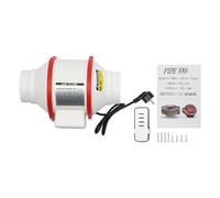 Froulaland Blanc Ventilateur de tuyau d'échappement, Ventilateur de ventilation de tuyau d'échappement, Aspiration axiale pour Salle de Bain, Cuisine Calme Aspiration axiale pour Salle de Bain