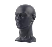 Froulaland Tête de perruque en polystyrène pour homme - Support pour chapeaux, chapeaux et perruques - Support pour perruque - Tête de poupée en polystyrène - Hauteur standard 30 cm - Noir
