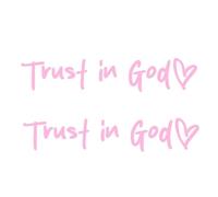 FROVOL Autocollant pour rétroviseur de voiture Trust in God - Autocollant chrétien en vinyle - Cadeau idéal pour fenêtre - C2J0