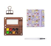 FROVOL Tobio Kit d'aquarelle, mini kit d'aquarelle Tobio, kit d'aquarelle portable, comprend des pinceaux et un carnet de croquis avec 24 peintures de couleur