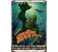 Froy Creature from The Black Lagoon Movie Poster Mur Tôle Signe Rétro Fer Affiche Peinture Plaque Tôle Vintage Art Personnalisé Créativité Décoration Artisanat pour Café Bar Garage Maison