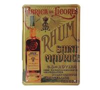 Froy Rhum Saint Maurice Mur Tôle Signe Rétro Fer Affiche Peinture Plaque Tôle Vintage Art Personnalisé Créativité Décoration Artisanat pour Café Bar Garage Maison