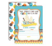 Froyo Lot de 20 cartes d'invitation pour fête d'anniversaire Motif yaourt glacé 12,7 x 17,8 cm avec vingt enveloppes blanches