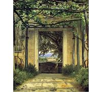 FROZBI Art imprime image abstrait impressions artistiques Peinture célèbre Christoffer Wilhelm Eckersberg Danois une Pergola pour Salon 60x90cm