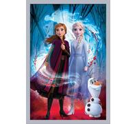 Frozen 2 - Poster - Guided Spirit + cadre amovible, Shinsuke® Maxi MDF argenté, vitre acrylique