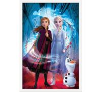 Frozen 2 - Poster - Guided Spirit + cadre amovible, Shinsuke® Maxi MDF blanc, vitre acrylique