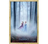 Frozen 2 - Poster - Woods + cadre amovible, Shinsuke® Maxi MDF hêtre, vitre acrylique