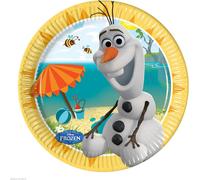 Frozen - Assiettes jetables, papier, pack de 8 SG33883 (taille unique) (Jaune/Bleu/Rouge)