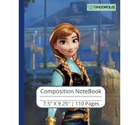 Frozen Composition Notebook Ruled for College, School, 7.5" X 9.25"
