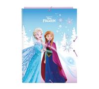 FROZEN COOL DAYS - Chemise Folio avec 3 rabats, idéal pour enfants de différents âges, confortable et polyvalent, qualité et résistance, 26 x 36,5 cm, violet/bleu ciel, Violet/bleu ciel, Estándar,