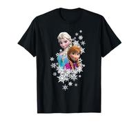 Frozen Elsa And Anna Snowflake Portrait T-Shirt