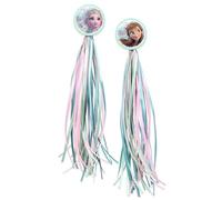 Frozen Elsa et Anna Décoratifs Rubans BANDEROLES pour guidons de vélos, trottinettes pour Enfants Accessoires pour vélos 2 pièces (Frozen)