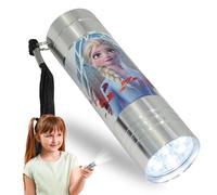Frozen Else Lampe de poche LED, lumière vive, petite lampe de poche portable d'extérieur avec lanière pour le camping, la randonnée, l'escalade, la promenade du chien