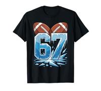Frozen Football 67 Winter Sports Number Ice Style T-Shirt