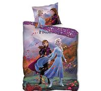 Frozen - Housse de Couette Reine des Neiges 2, Violet, Enfant, 140x200cm, 100% Microfibre de qualité, Edition Limitee