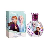 Frozen II Parfum pour enfants, dans un beau flacon en verre avec bouchon en forme de couronne, au motif de Anna et Elsa, idéal comme parfum pour filles, 100 ml