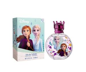 Frozen II Parfum pour enfants, dans un beau flacon en verre avec bouchon en forme de couronne, au motif de Anna et Elsa, idéal comme parfum pour filles, 100 ml