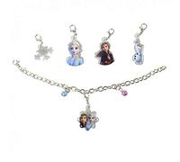 Frozen Lot de 6 bracelets à breloques pour filles, Small, Plastique