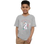 Frozen Olaf Never Too Cool Unisex Kids T Shirt, Athletic chiné, 3-4 Ans Garçon