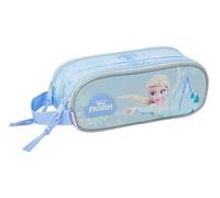 FROZEN - Trousse double pour enfant, idéale pour les enfants d'âge scolaire, confortable et polyvalente, qualité et résistance, 21 x 6 x 8 cm