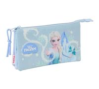 FROZEN - Trousse triple, trousse pour enfant, idéale pour les enfants d'âge scolaire, confortable et polyvalente, qualité et résistance, 22 x 3 x 12 cm