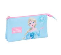 Frozen - Trousse Triple, Trousse pour Enfant, idéale pour Les Enfants d'âge Scolaire, Confortable et Polyvalente, qualité et résistance, 22 x 3 x 12 cm