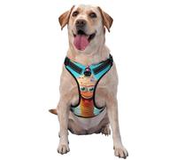 Frozen Yogurt Gilet de traction imprimé pour animal domestique Idéal pour promener le chien, randonnée, voyage quotidien Taille M