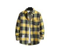 FRSGFCV Chemise à Carreaux Vichy pour Homme, sans Plis, Extensible, à Manches Courtes, Chemise décontractée, Chemise boutonnée, vêtements de Sport, Vestes de Sport, Hauts (Size:L,Color:A)