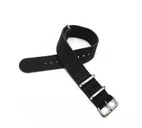 FRSWEQY Regardez la bande de montre NATO Strap 22mm Cuir Black Watch Ceinture Montre Bracelet de montre 20 mm Viette rapide Accessoires de montre(Schwarz,20mm)