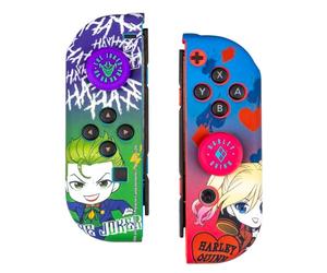 FRTEC - Combo Pack Switch Joker et Harley Quinn, Compatible avec Switch et OLED, Grips Protecteurs, Personnalisation, Facile à Installer