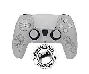 FRTEC - DRAGON BALL SUPER Coque de Protection en Silicone Thermosensible + Grips, Compatible avec Manette Playstation 5 Dualsense