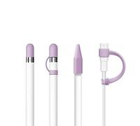 FRTMA [4-Piece] for Apple Pencil Cap/Apple Pencil Tip Cover/Cable Adapter Tether/Apple Pencil Cap Holder for iPad Pro Pencil, Lavender