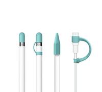 FRTMA [4-Piece] for Apple Pencil Cap/Apple Pencil Tip Cover/Cable Adapter Tether/Apple Pencil Cap Holder for iPad Pro Pencil, Ice Sea Blue