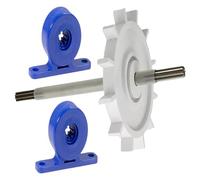 FRTmvg Arbre d'entraînement complet pour nettoyeur de piscine Polaris 280/180 et Pentair Legend C86/EC86 | Ensemble de turbine complet avec 2 roulements et tubes d'arbre C83/EC83 | Axe en acier