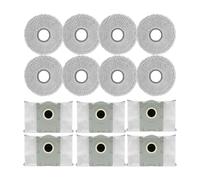 FRTmvg Kit d'accessoires 14 pièces pour Ecovacs Deebot T50 Series - Comprend 8 serpillères lavables et 6 sacs à poussière bloquant les odeurs - Compatible avec T50 Max/T50 Pro/T50 Omni/T50 Pro Omni