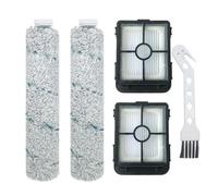 FRTmvg Kit de 5 brosses et filtres pour Bissell CrossWave Max | Compatible avec 2554A/2765Z/2767Z. 2 rouleaux de brosse + 2 filtres lavables H12 + 1 outil de nettoyage. Remplace 1618638 et