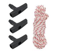 FRTmvg Kit de poignée de démarrage 3 pièces + corde de recul de 10 m - Cordon de traction de 3 mm pour Stihl/Husqvarna/Poulan - Convient pour tronçonneuses, tondeuses à gazon, débroussailleuses