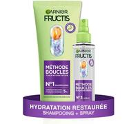 Fructis M¿¿Thode Boucles - Routine 2 Produits - Shampoing & Spray Hydratant - Enrichie En Acide Hyaluronique & Beurre De Karit¿¿ - Pour Tous Les Types De Boucles