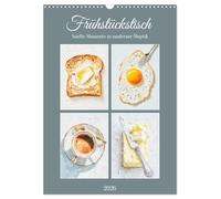 Frühstückstisch. Sanfte Momente in moderner Öloptik (Wandkalender 2026 DIN A3 hoch), CALVENDO Monatskalender: Der Zauber alltäglicher Frühstücksmomente in minimalistischer Ölmalerei