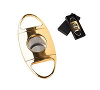 FRUHLING Classique Coupe Cigare Luxe Coupe Cigares Métal Double Lame Guillotine Cutter Ciseaux à Cigares Coupe Cigare en Acier Inoxydable pour la Plupart des Tailles de Cigares