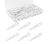 FRUHLING Lot de 300 pinces à linge en plastique transparent en forme de U - Pinces crocodiles pour tissu - Pinces avec dents pour cravates, chaussettes, pantalons, chemises, couvertures