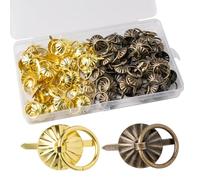 FRUHLING Lot de 60 mini attaches avec anneaux de traction en métal pour scrapbooking - Fermoirs en papier pour boîte à bijoux décorative, boîtes cadeaux, journaux, tiroirs