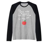 Fruit Apple Eye Love Romantic Lovely Gift Idea Apple of Eye Manche Raglan