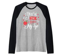 Fruit Apple Eye Love Romantic Lovely Gift Idea Apple of Eye Manche Raglan