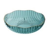 Fruit Bowl - 25 cm Kitchen Fruit Plate, Holder | Basket, Serving Tray, Large Produce Dish, Smooth PET, Contemporary Style + For Fruits, Snacks, Bread, Dining, Tabletop, Home, Kitchen Counter, Display