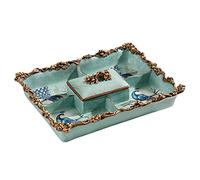 Fruit Bowl,Fruit Basket,Elegant Peacock Design Dry Fruits Serving Trays, Resin Nut Bowl, Nut Serving Platter, Snack Serving Tray for Home Gatherings