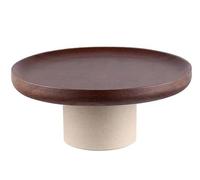 Fruit Bowl,Fruit Basket,Stackable Large Ceramic Tall Tray Platter Wood Cake Dessert Stand Tabletop Display Riser For Fruit Dessert Cake Snack Candy In Restaurant Hotel Home Shop(16.5cm)