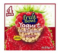 Fruit Bowl fruits Flakes framboise avec un revêtement yogourt (4x25g) - Paquet de 6