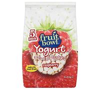 Fruit Bowl fruits Flakes framboise avec un revêtement yogourt (5x25g) - Paquet de 6